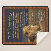 Couverture Sherpa Personnalisé À Ma Fille De Papa, (Devant (Horizontal))