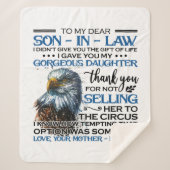 Couverture Sherpa Personnalisé À Mon Cher Fils En Droit (Devant)