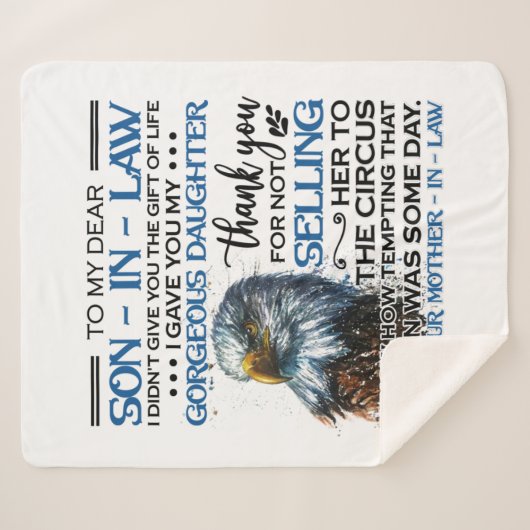 Couverture Sherpa Personnalisé À Mon Cher Fils En Droit (Devant (Horizontal))