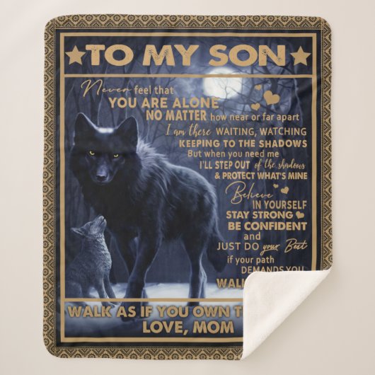 Couverture Sherpa Personnalisé À Mon Fils (Devant)