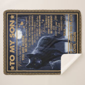 Couverture Sherpa Personnalisé À Mon Fils (Devant (Horizontal))