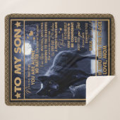 Couverture Sherpa Personnalisé À Mon Fils Cadeau Anniversaire, (Devant (Horizontal))