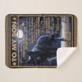 Couverture Sherpa Personnalisé À Mon Fils Cadeau Anniversaire, (Devant (Horizontal))