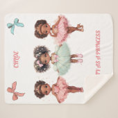 COUVERTURE SHERPA PERSONNALISÉ "ASSEZ EN TANT QUE PRINCESSE" (Devant (Horizontal))