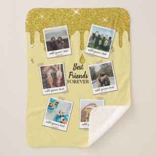 Couverture Sherpa Personnalisé Best Friends 6 Photo Collage personna