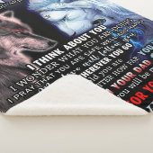 Couverture Sherpa Personnalisé Du Père Lion À Mon Fils Loup (3/4)