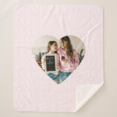 Couverture Sherpa Personnalisé Je t'aime Maman Coeur Photo (Devant)