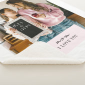 Couverture Sherpa Personnalisé Maman Je T'Aime Photo Rose (3/4)