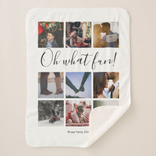 Couverture Sherpa Personnalisé Oh What Fun