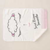 Couverture Sherpa Personnalisé, Sweet Dreams, Agneau, Rose, Bébé (Devant (Horizontal))