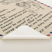 Couverture Sherpa Personnalisée À Mon Fils, Lettre De Maman Blanket, (3/4)