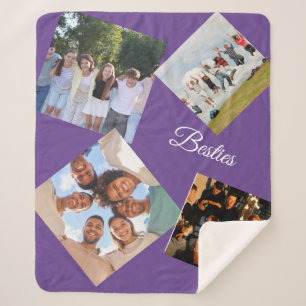 Couverture Sherpa personnalisée avec photo des mei