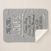 Couverture Sherpa Personnalisée, Mimi aime ses grands (Devant (Horizontal))