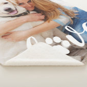 Couverture Sherpa Personnalisée Pet Lover Love Empreinte de patte Ch (3/4)
