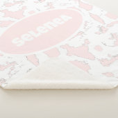 Couverture Sherpa personnalisée pour vache rose (3/4)