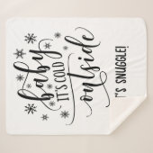 Couverture Sherpa Personnaliser Baby Son Froid À L'Extérieur (Devant (Horizontal))