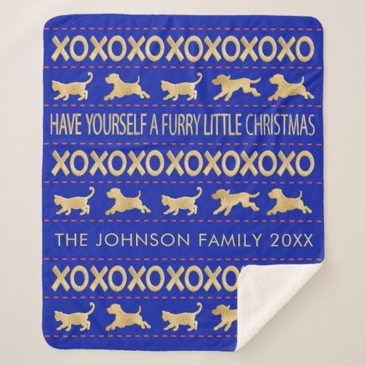 Couverture Sherpa Personnaliser "Furry Little Christmas"Couverture/M (Devant)