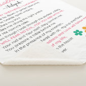 Couverture Sherpa Personnaliser Psaume 23-NIV Bible Scripture Fleurs (3/4)