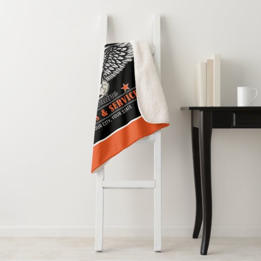 Couverture Sherpa Personnalized Biker Flying (En situation)