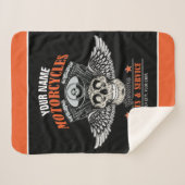 Couverture Sherpa Personnalized Biker Flying (Devant (Horizontal))