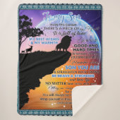 Couverture Sherpa Personnalized to My Son, Letter From Mama Blanket (Devant)