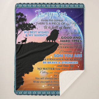 Couverture Sherpa Personnalized to My Son, Letter From Mama Blanket