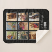 Couverture Sherpa Perte d'animal de compagnie personnalisées Photo C (Devant (Horizontal))