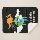 Couverture Sherpa Pet de méthane de kangourou (Devant (Horizontal))