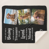 Couverture Sherpa Pet Dog Memorial Animaux de compagnie Perdre Keeps (Devant (Horizontal))