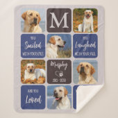 Couverture Sherpa Pet Loss Chien Memorial Personnalisé Design modern (Devant)