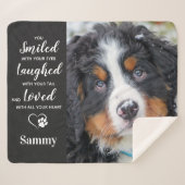 Couverture Sherpa Pet Loss Sympathy Cadeau Dog Memorial (Devant (Horizontal))