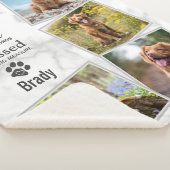 Couverture Sherpa Pet Memorial moderne Pet Perdre Photo Collage Chie (3/4)