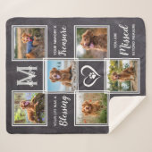 Couverture Sherpa Pet Memorial Unique 6 Photo Collage (Devant (Horizontal))