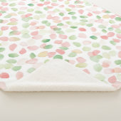 Couverture Sherpa Pétales de fleurs rose pastel menthe jolies   (3/4)