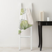 Couverture Sherpa Pétales verts (En situation)