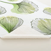 Couverture Sherpa Pétales verts (3/4)