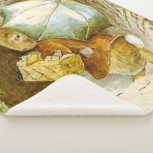 Couverture Sherpa "Peter Rabbit avec parapluie d'hiver" par Beatrix  (3/4)