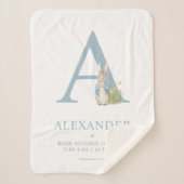 Couverture Sherpa Peter Rabbit | Lettre personnalisée A (Devant)