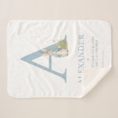 Couverture Sherpa Peter Rabbit | Lettre personnalisée A (Devant (Horizontal))