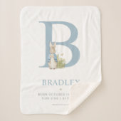 Couverture Sherpa Peter Rabbit | Lettre personnalisée B (Devant)