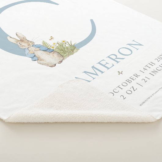 Couverture Sherpa Peter Rabbit | Lettre personnalisée C (3/4)