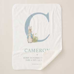Couverture Sherpa Peter Rabbit   Lettre personnalisée C
