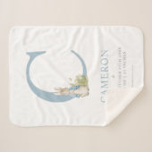 Couverture Sherpa Peter Rabbit | Lettre personnalisée C (Devant (Horizontal))