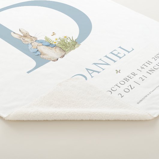 Couverture Sherpa Peter Rabbit | Lettre personnalisée D (3/4)