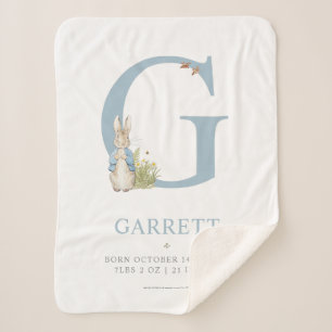 Couverture Sherpa Peter Rabbit   Lettre personnalisée G