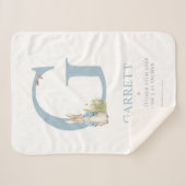 Couverture Sherpa Peter Rabbit | Lettre personnalisée G (Devant (Horizontal))
