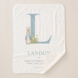 Couverture Sherpa Peter Rabbit   Lettre personnalisée L