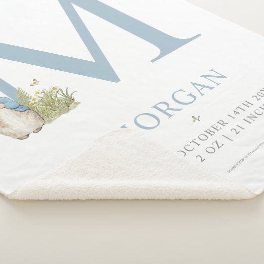 Couverture Sherpa Peter Rabbit | Lettre personnalisée M (3/4)