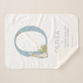 Couverture Sherpa Peter Rabbit | Lettre personnalisée O (Devant (Horizontal))