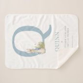 Couverture Sherpa Peter Rabbit | Lettre personnalisée Q (Devant (Horizontal))